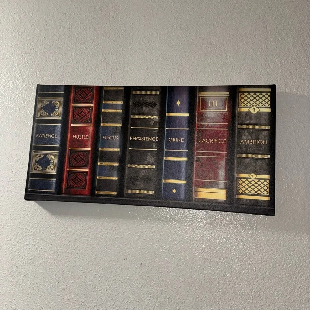 Motivational Book Shelf To Success wall decor